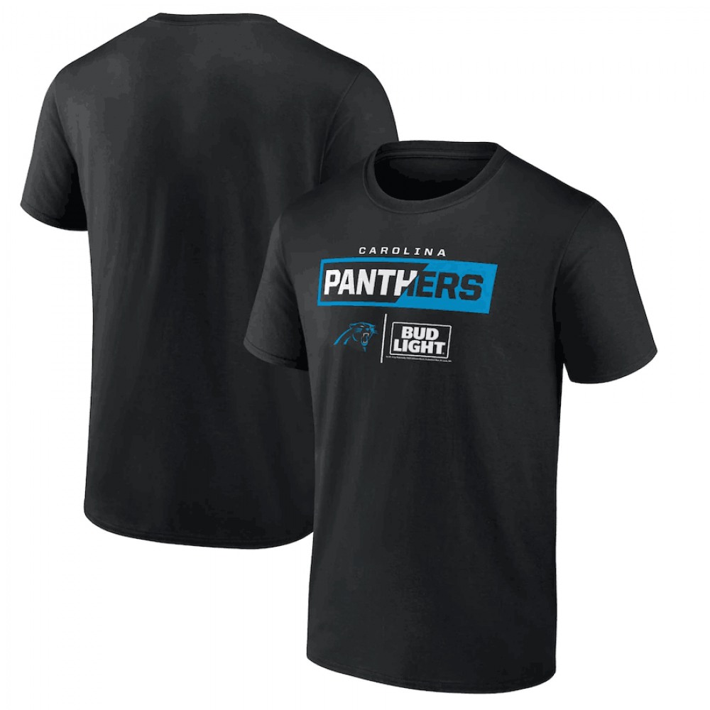Men's Carolina Panthers Black x Bud Light T-Shirt 1