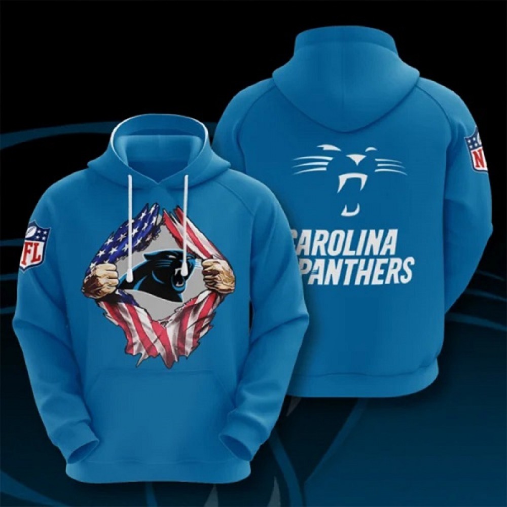 Men's Carolina Panthers Blue 3D Trending T-Shirt Hoodie 1