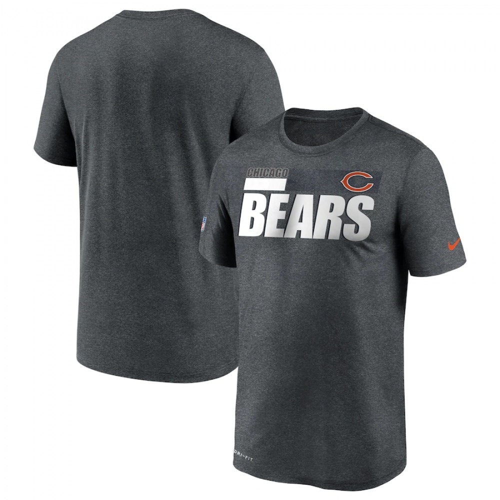 Men's Chicago Bears 2020 Grey Sideline Impact Legend Performance T-Shirt 1