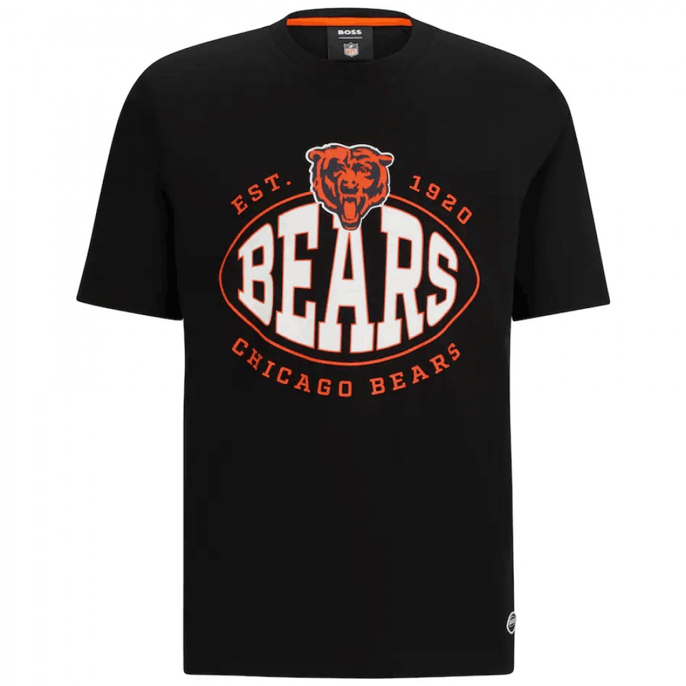 Men's Chicago Bears Black BOSS X Trap T-Shirt 1