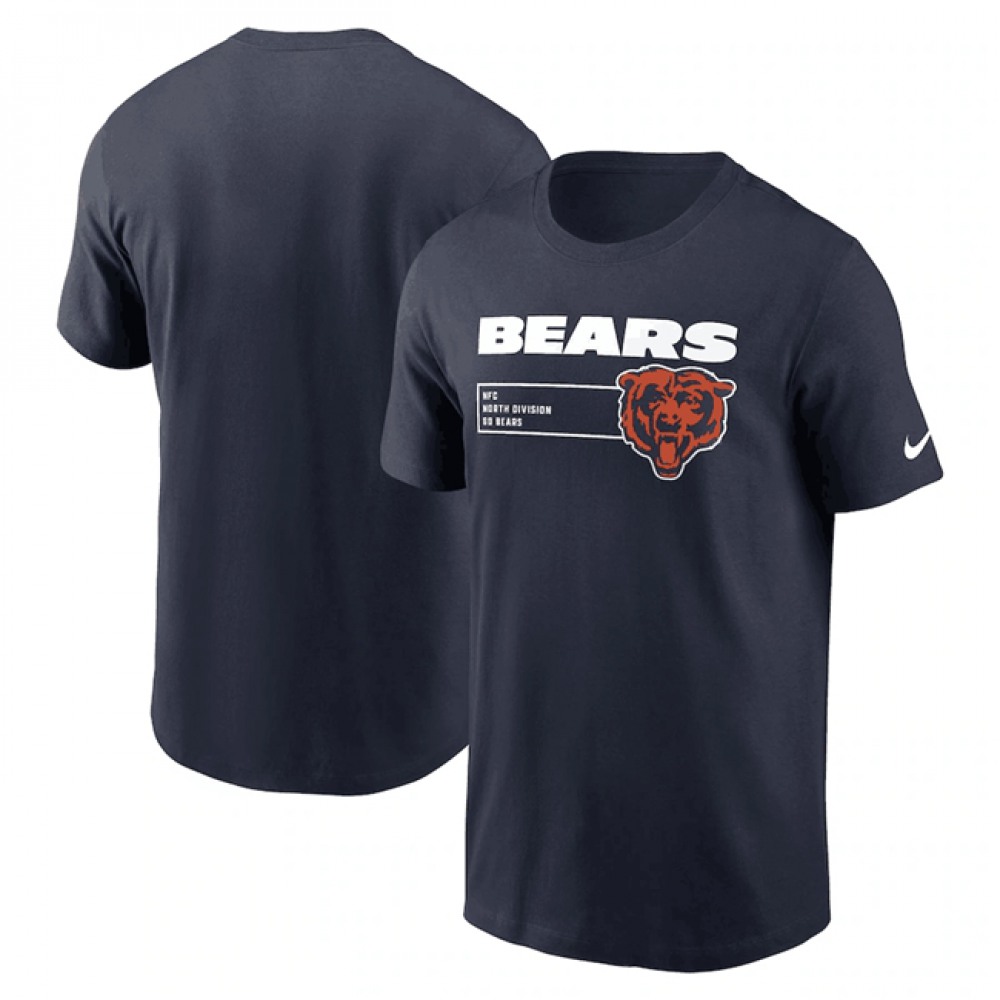 Men's Chicago Bears Navy Division Essential T-Shirt 1