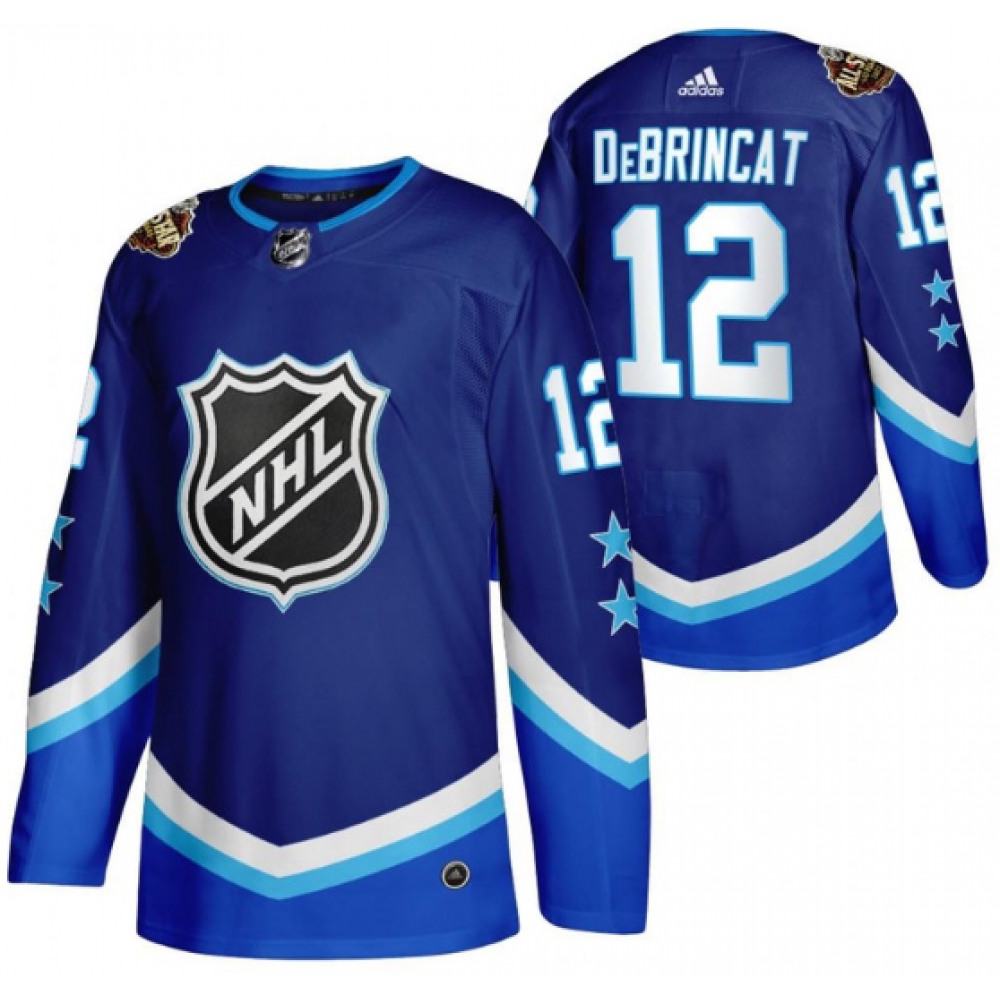 Men's Chicago Blackhawks #12 Alex DeBrincat 2022 All-Star Blue Stitched Jersey 1