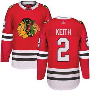Men's Chicago Blackhawks #2 Duncan Keith Red Stitched NHL Jersey