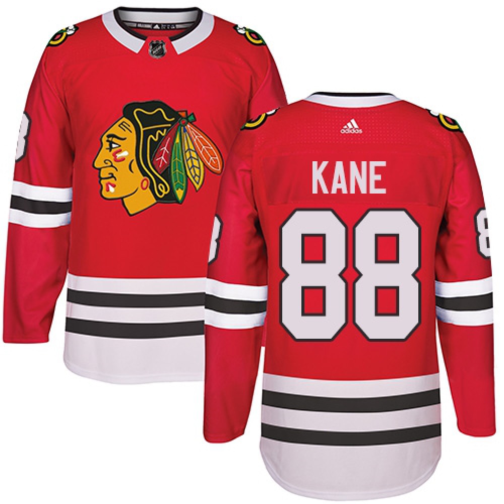 Men's Chicago Blackhawks #88 Patrick Kane Red Stitched NHL Jersey 1