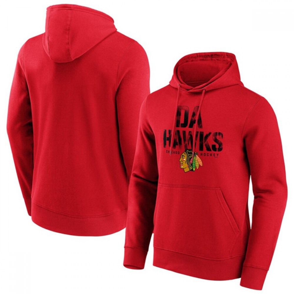 Men's Chicago Blackhawks Red Hometown Graphic Hoodie 1