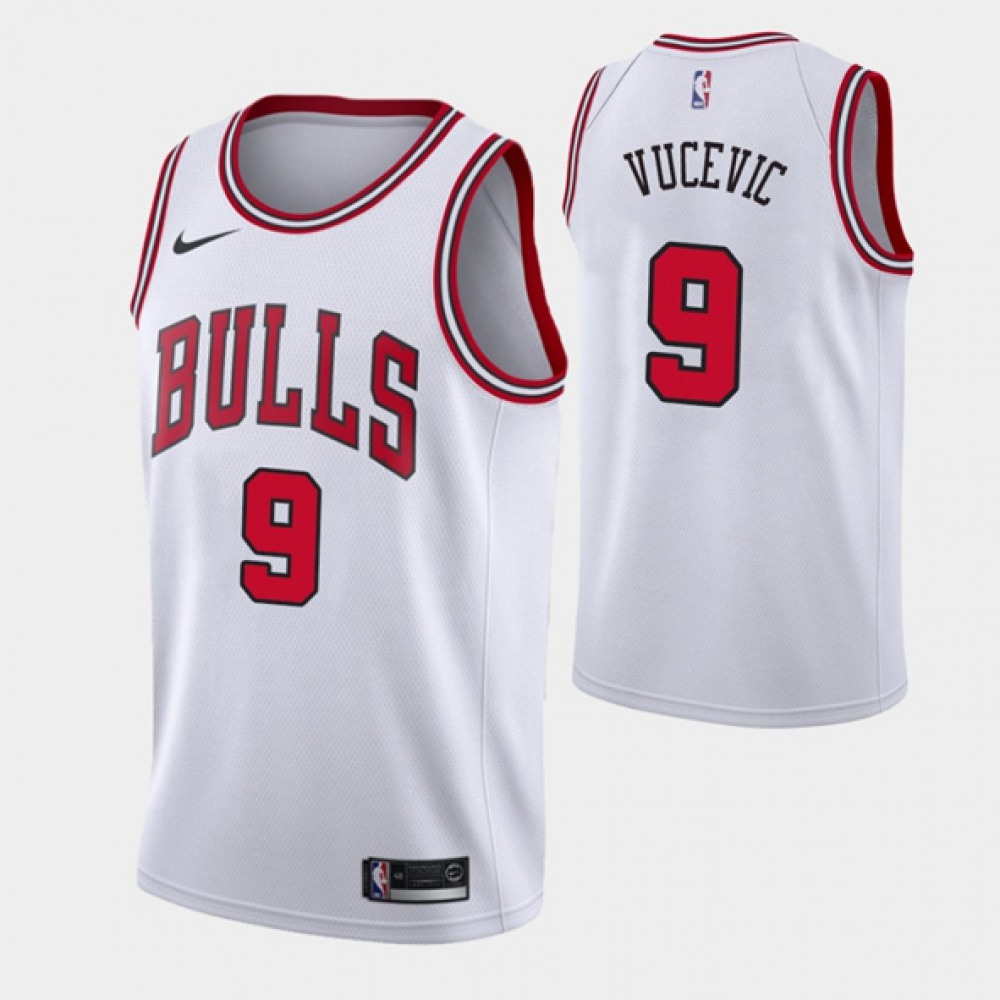 Men's Chicago Bulls #9 Nikola Vucevic White City Stitched Basketball Jersey 1