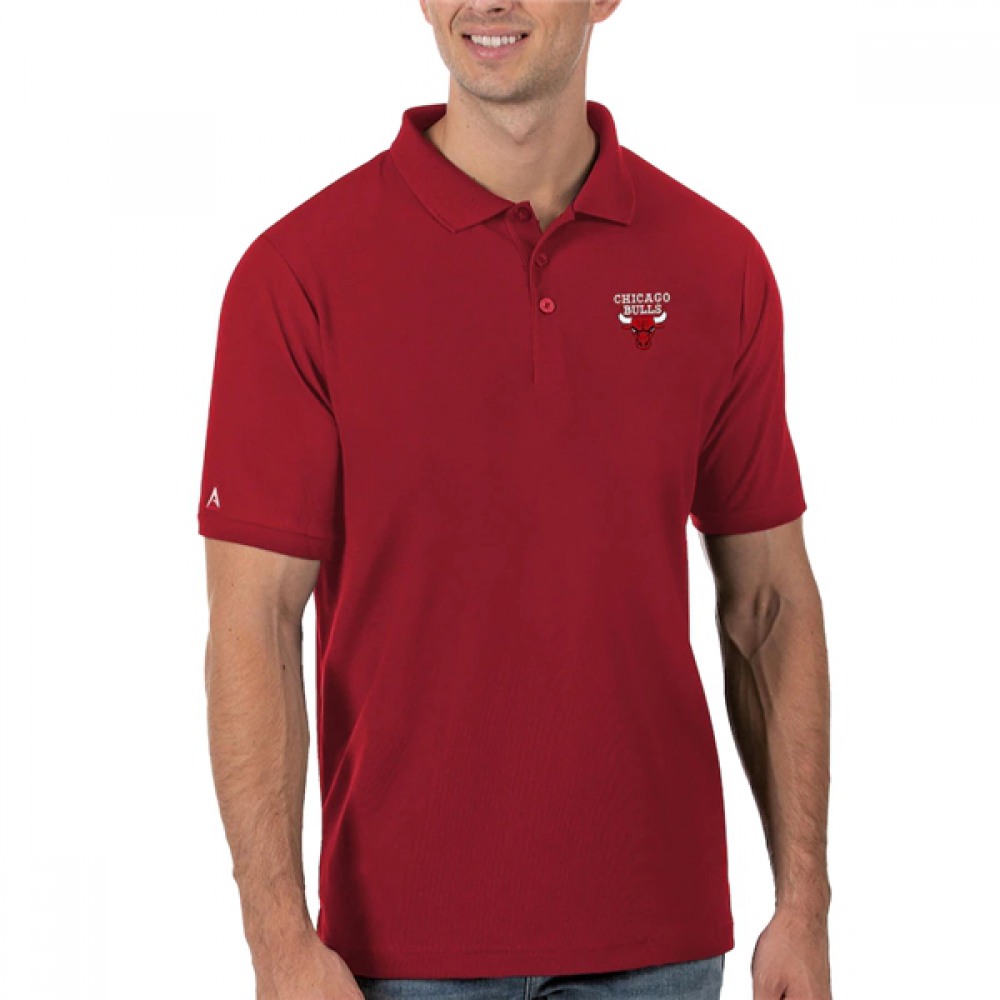 Men's Chicago Bulls Antigua Red Legacy Pique Polo 1