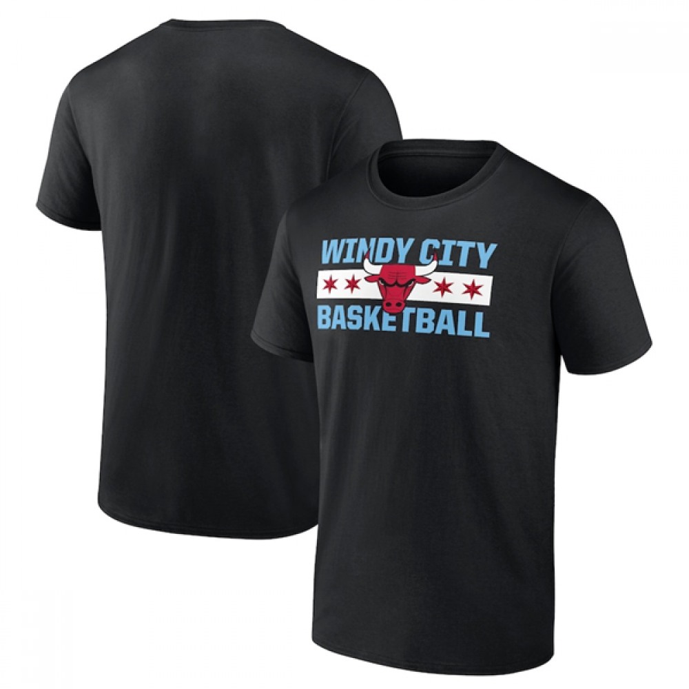 Men's Chicago Bulls Black Basketball T-Shirt 1