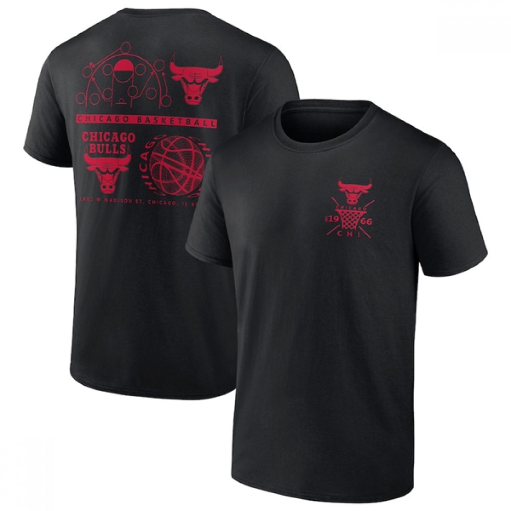 Men's Chicago Bulls Black Basketball T-Shirt 1