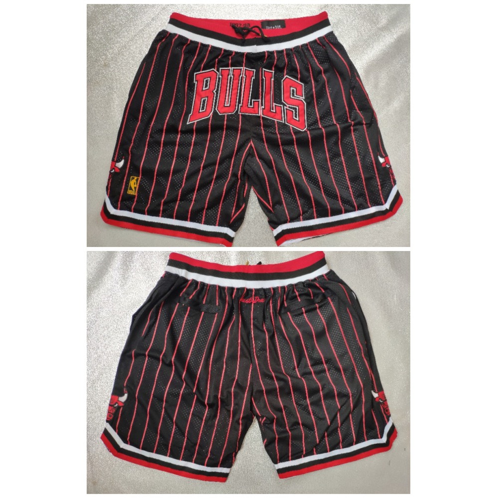Men's Chicago Bulls Black&Red Shorts (Run Small) 1