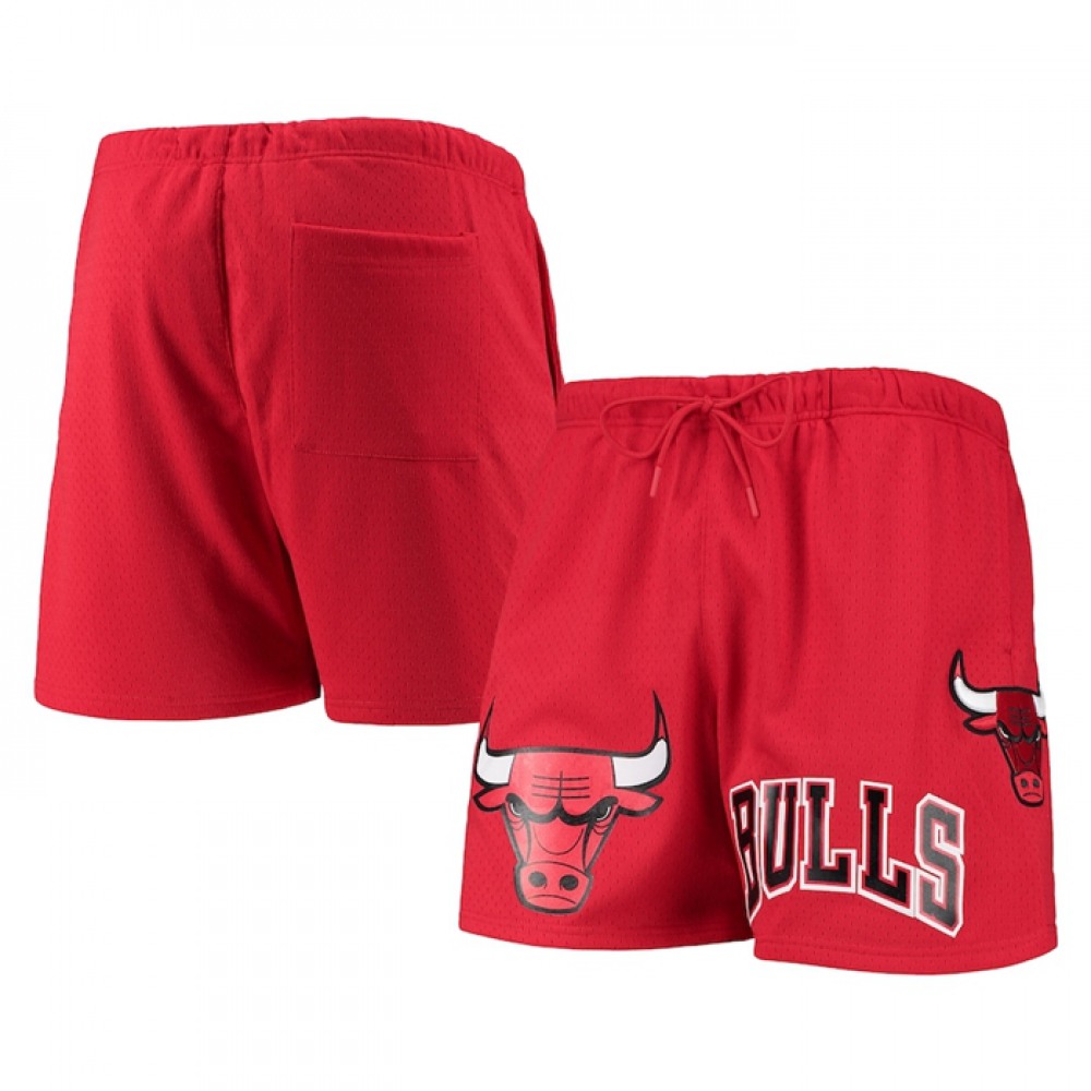 Men's Chicago Bulls Red Chenille Shorts 1