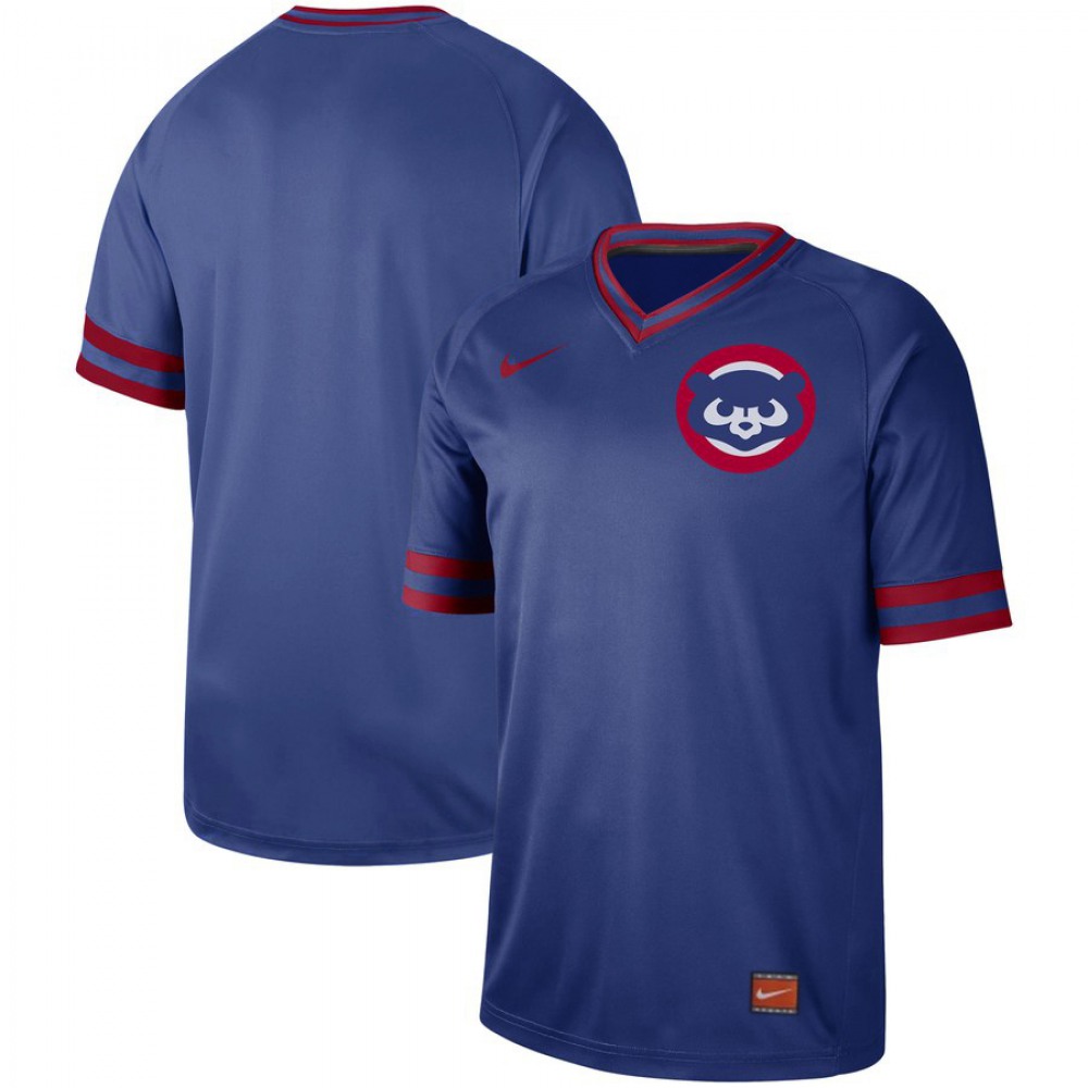 Men's Chicago Cubs Blank Royal Cooperstown Collection Legend Stitched MLB Jersey 1