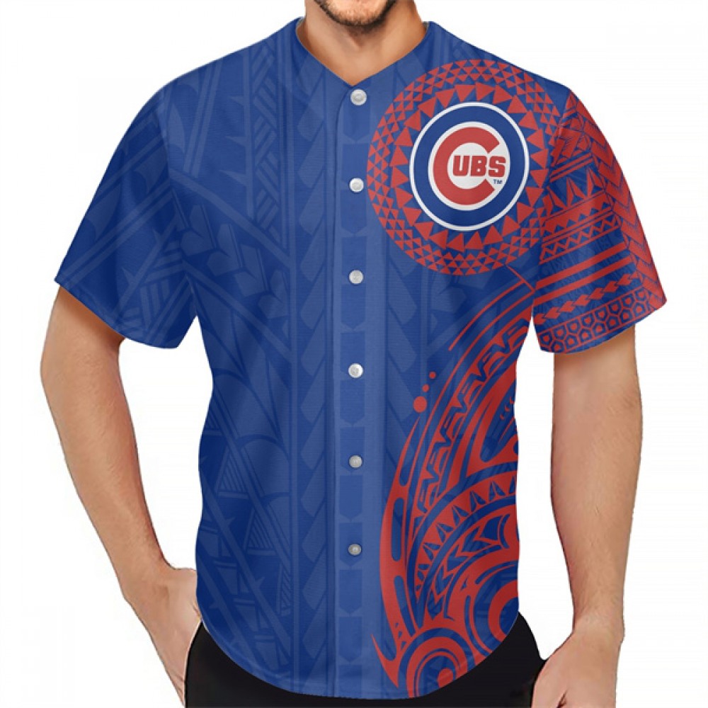 Men's Chicago Cubs Navy Baseball Jersey 1