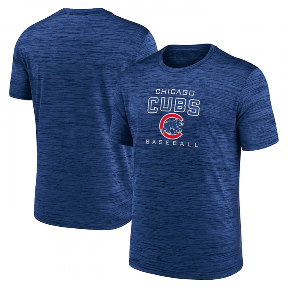 Men's Chicago Cubs Royal Velocity Practice Performance T-Shirt 1