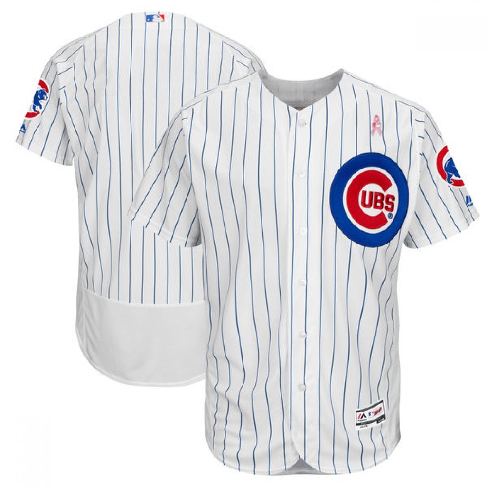 Men's Chicago Cubs White 2018 Mother's Day Flexbase Stitched MLB Jersey 1