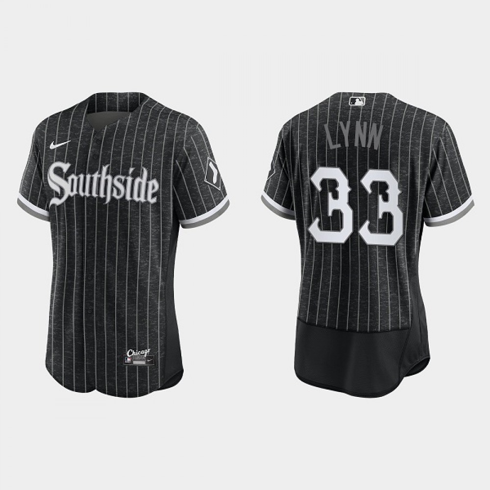 Men's Chicago White Sox #33 Lance Lynn 2021 City Connect Flex Base Stitched Jersey 1