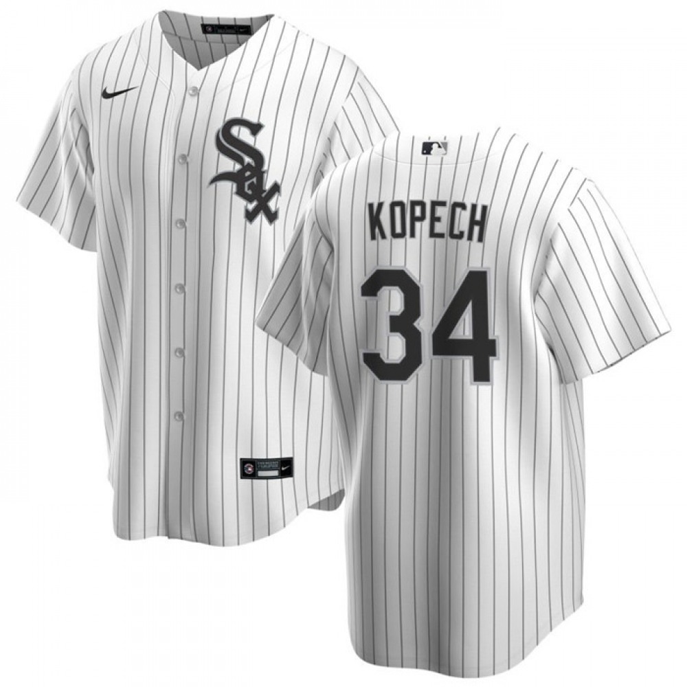Men's Chicago White Sox #34 Michael Kopech White Cool Base Stitched Jersey 1