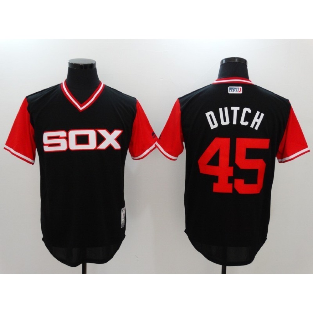 Men's Chicago White Sox #45 Michael Jordan Black Cool Base Stitched Jersey 1