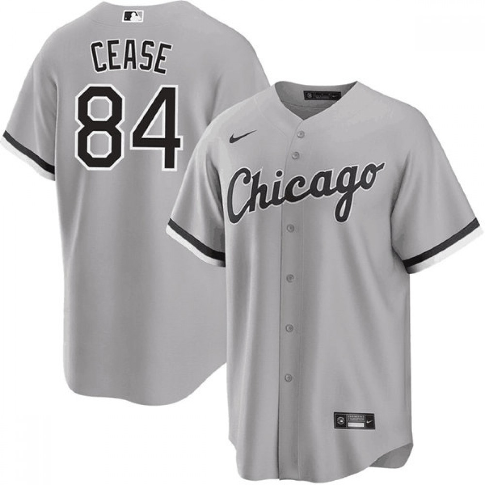 Men's Chicago White Sox #84 Dylan Cease Gray Cool Base Stitched Jersey 1