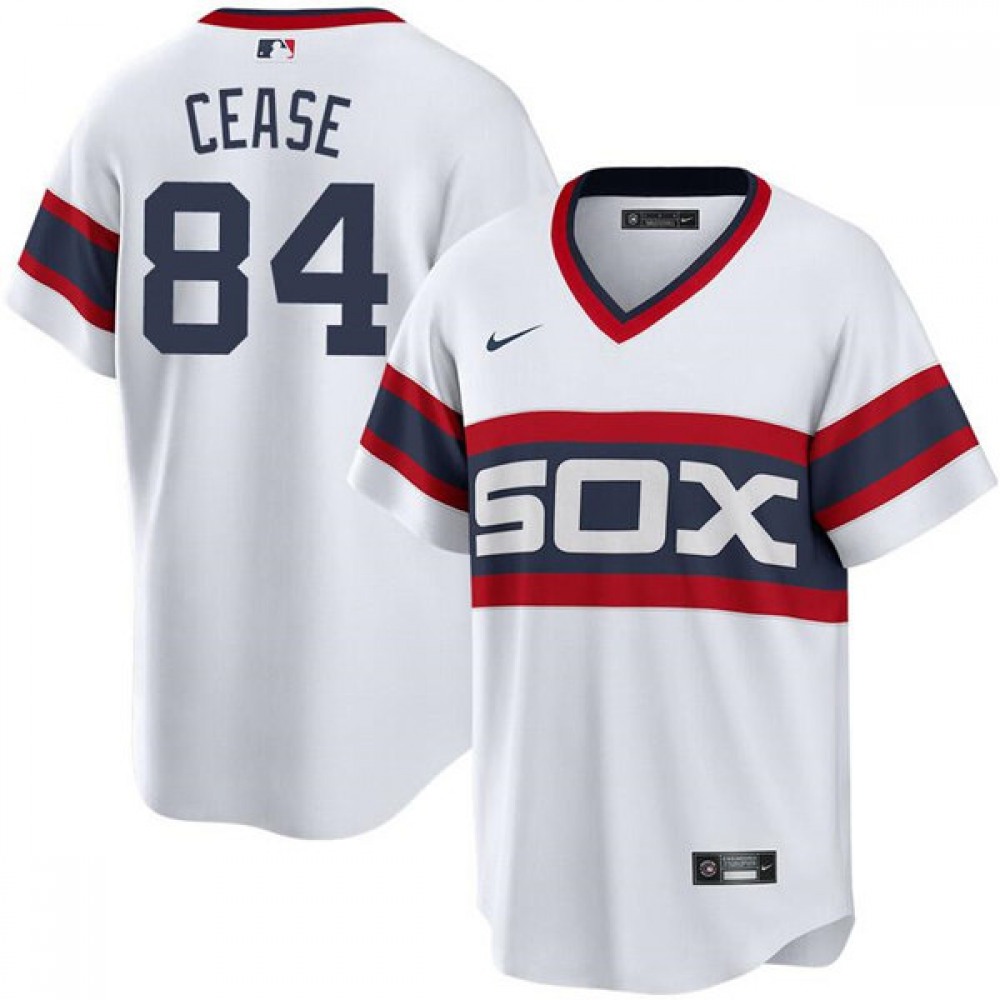 Men's Chicago White Sox #84 Dylan Cease White Cool Base Stitched Jersey 1
