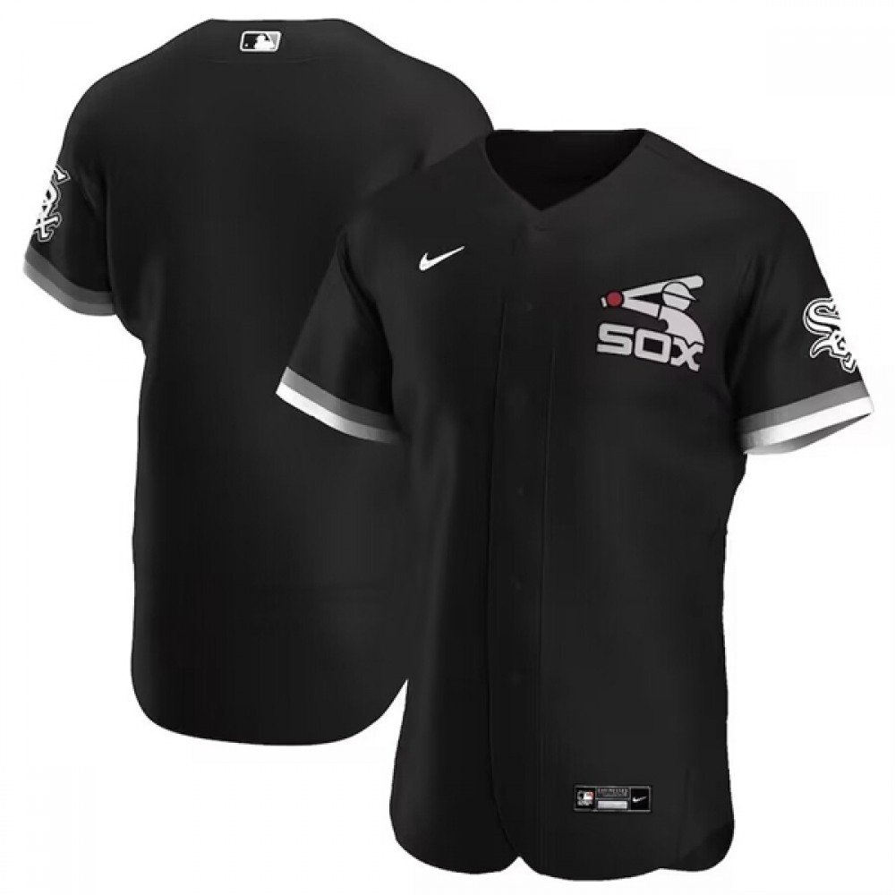 Men's Chicago White Sox Blank Black Flex Base Stitched Jersey 1