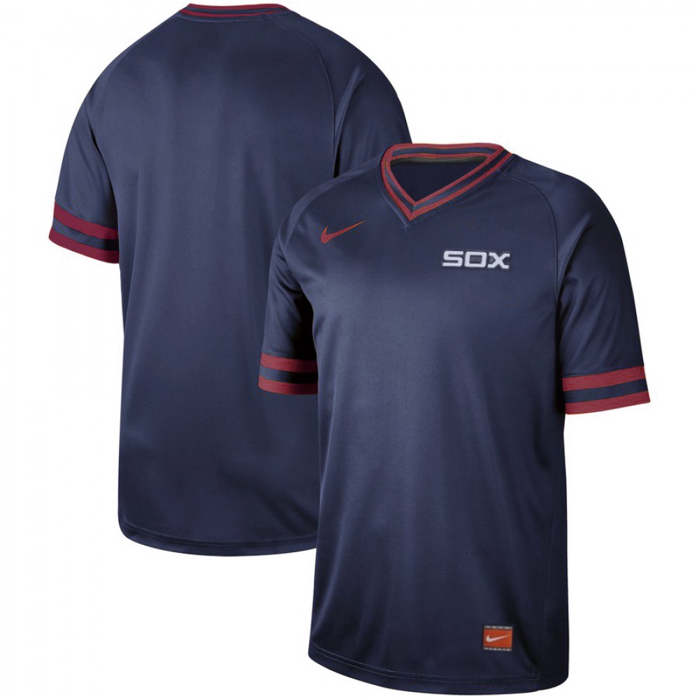 Men's Chicago White Sox Blank Navy Cooperstown Collection Legend Stitched MLB Jersey 1