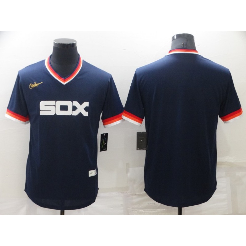 Men's Chicago White Sox Blank Navy Stitched Jersey 1