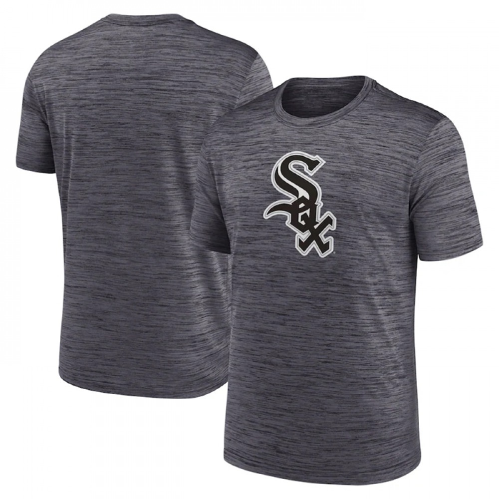 Men's Chicago White Sox Grey Team Logo Velocity Performance T-Shirt 1