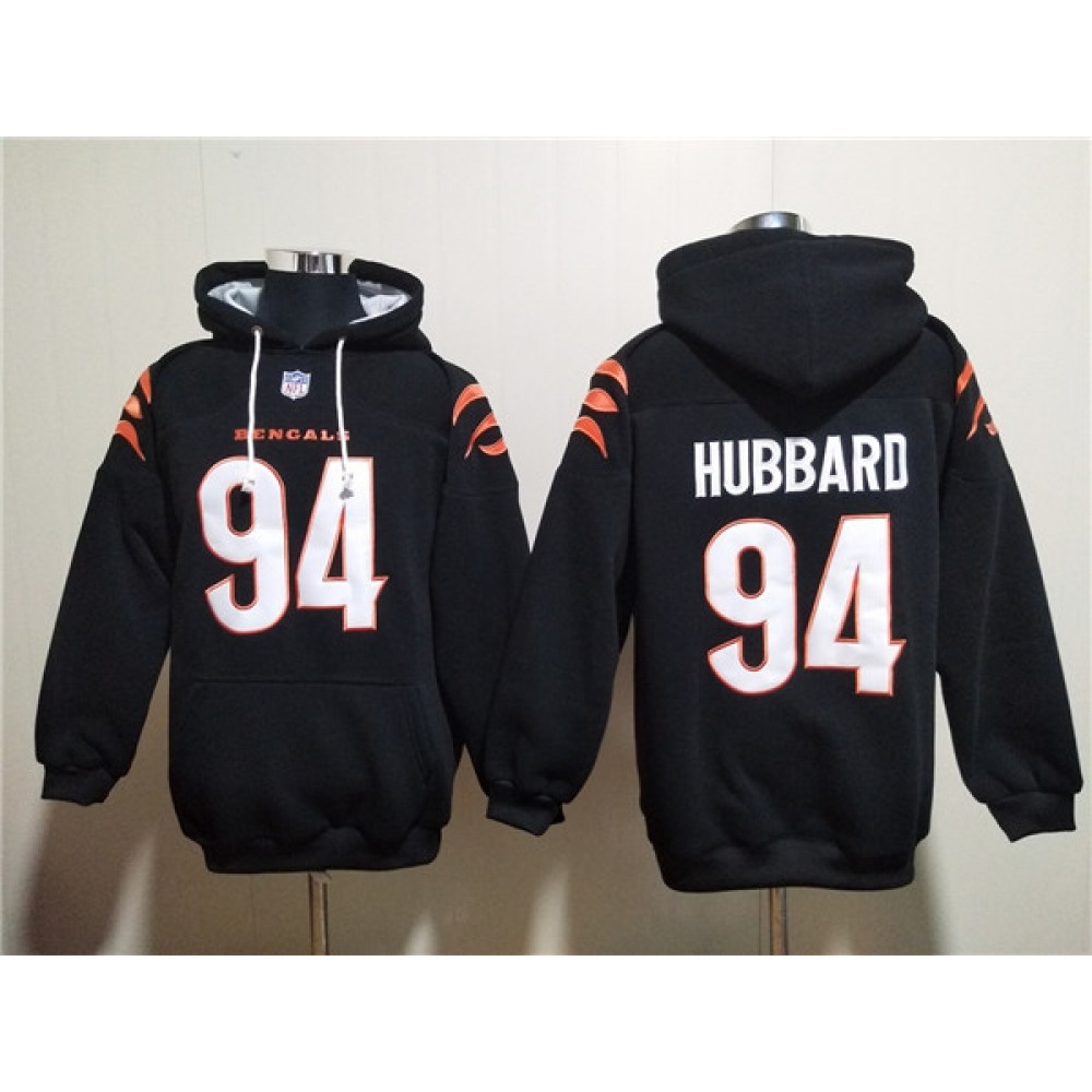 Men's Cincinnati Bengals #94 Sam Hubbard Black Pullover Hoodie 1