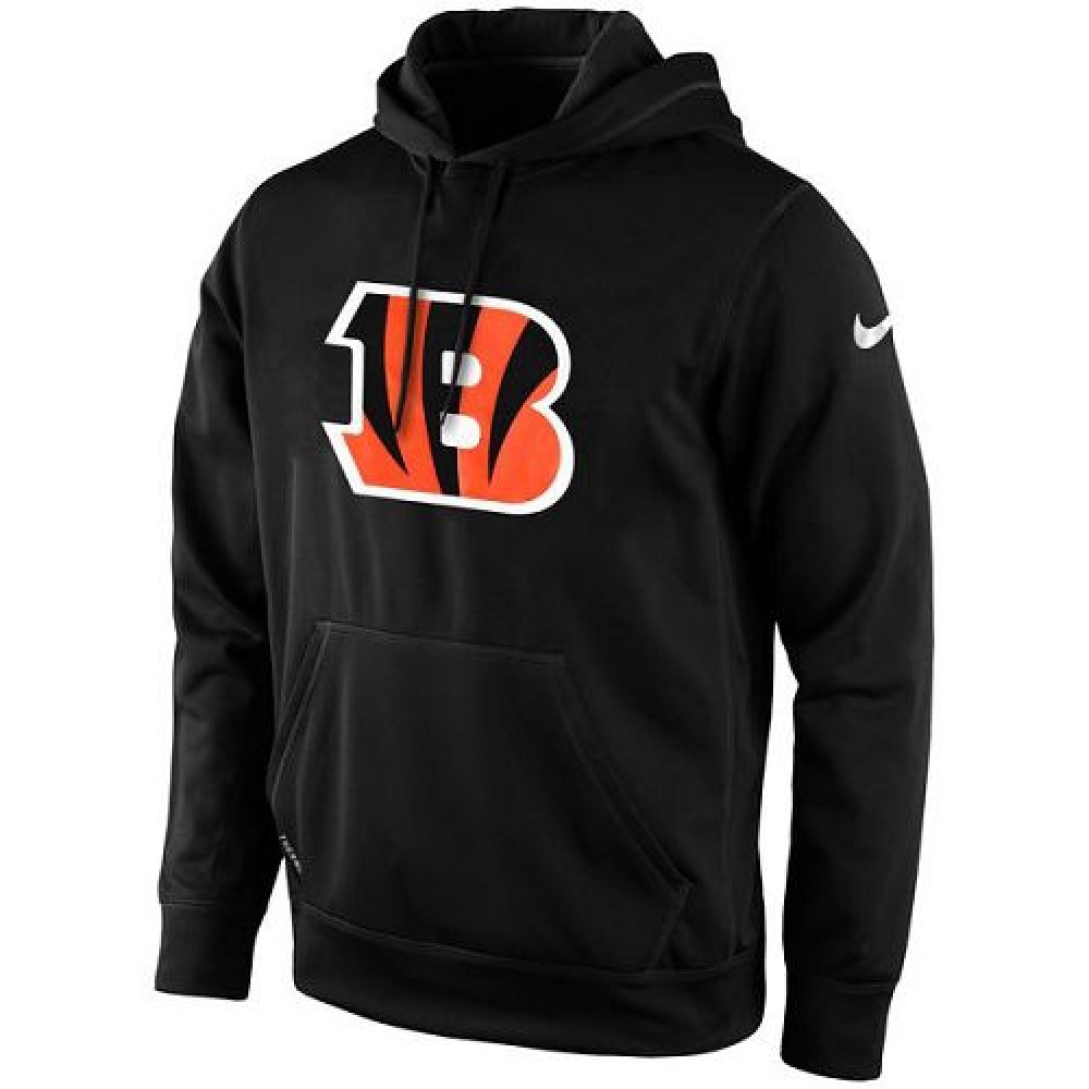 Men's Cincinnati Bengals Black KO Logo Essential Hoodie 1