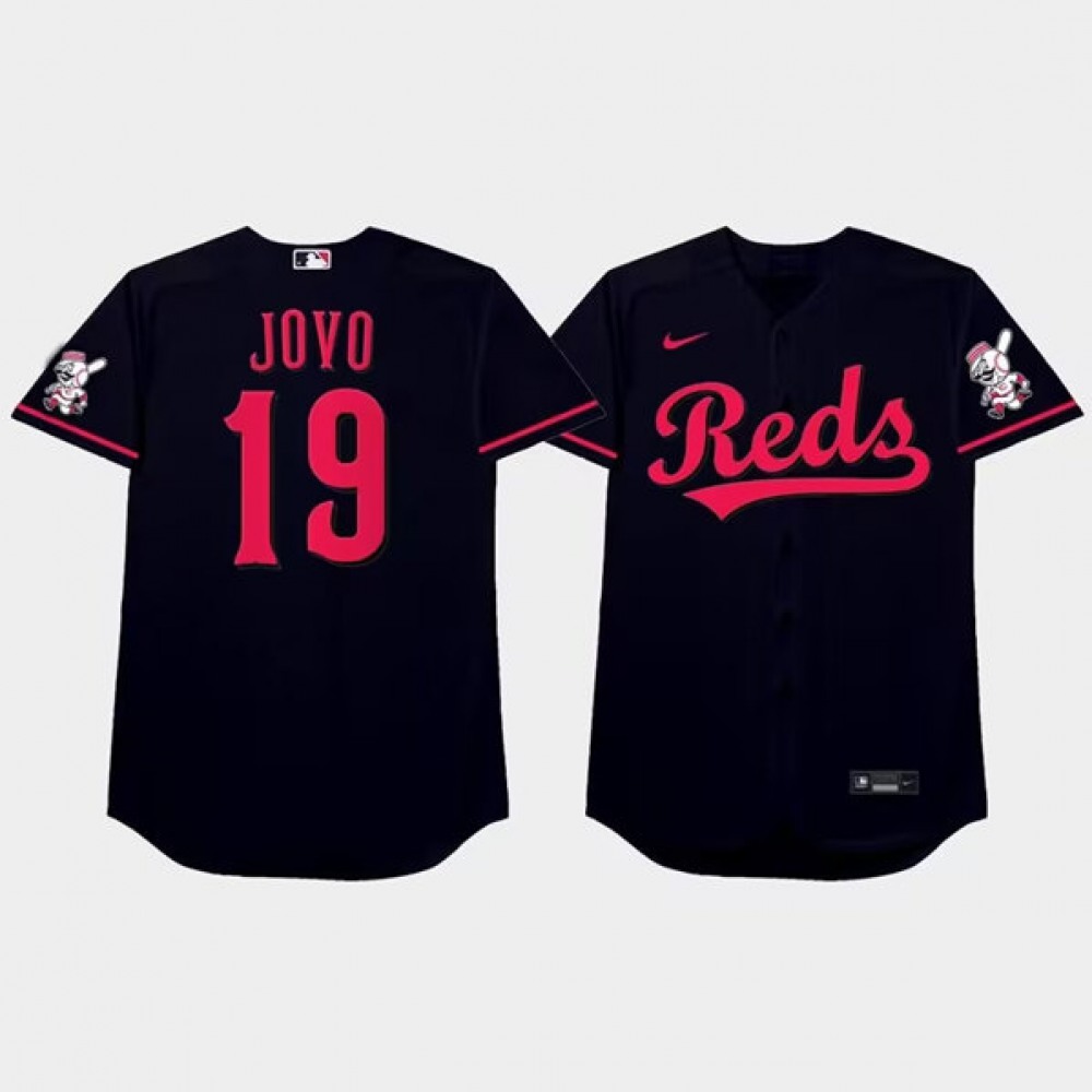 Men's Cincinnati Reds #19 Joey Votto 2021 Black Stitched Baseball Jersey 1