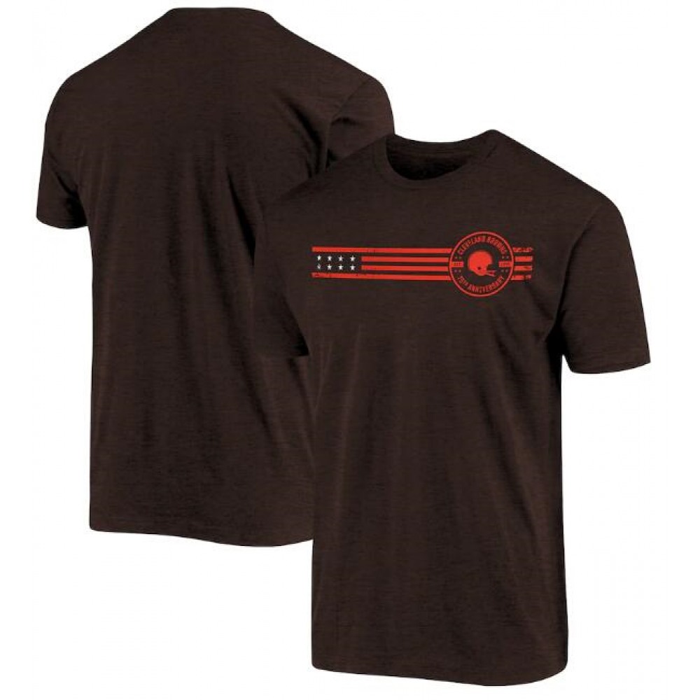 Men's Cleveland Browns 2021 Brown 75th Anniversary T-Shirt 1
