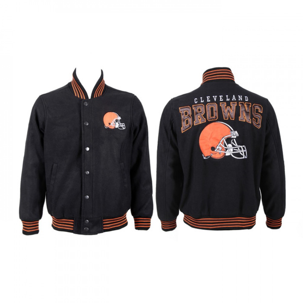 Men's Cleveland Browns Black Stitched Jacket 1
