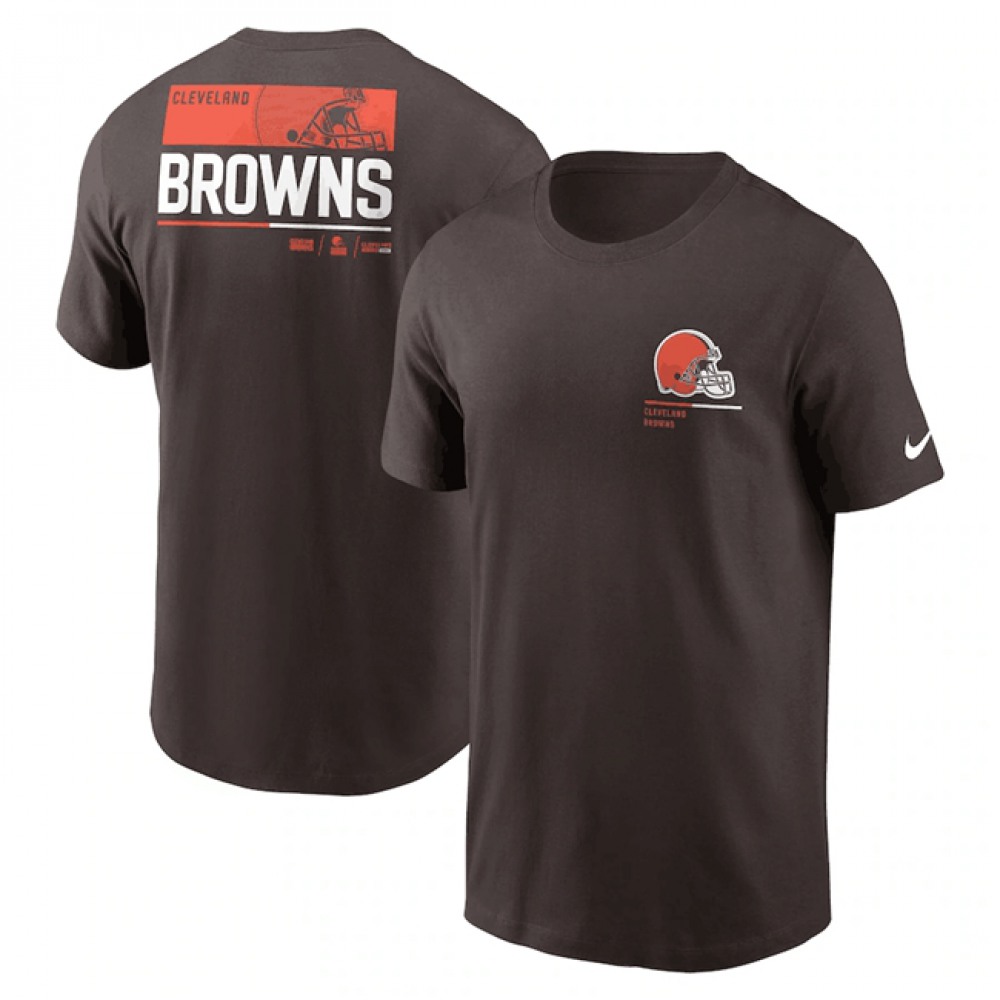 Men's Cleveland Browns Brown Team Incline T-Shirt 1
