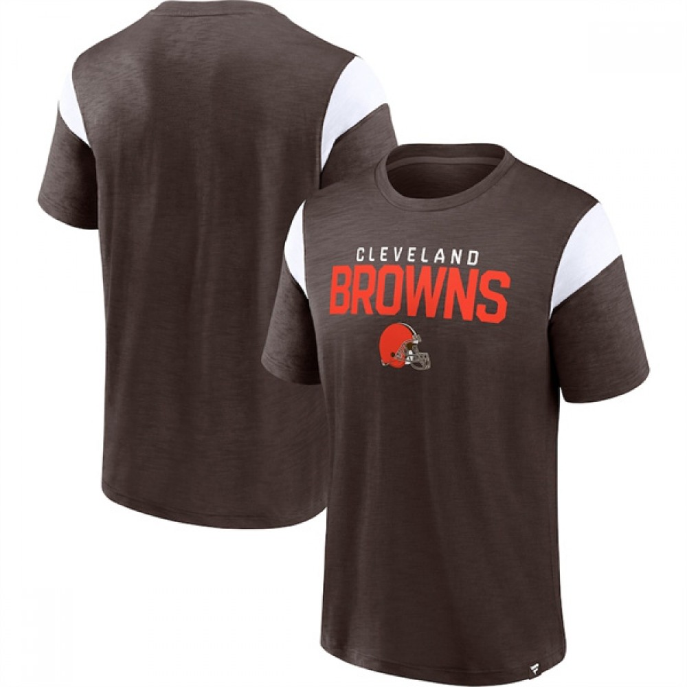 Men's Cleveland Browns Brown/White Home Stretch Team T-Shirt 1