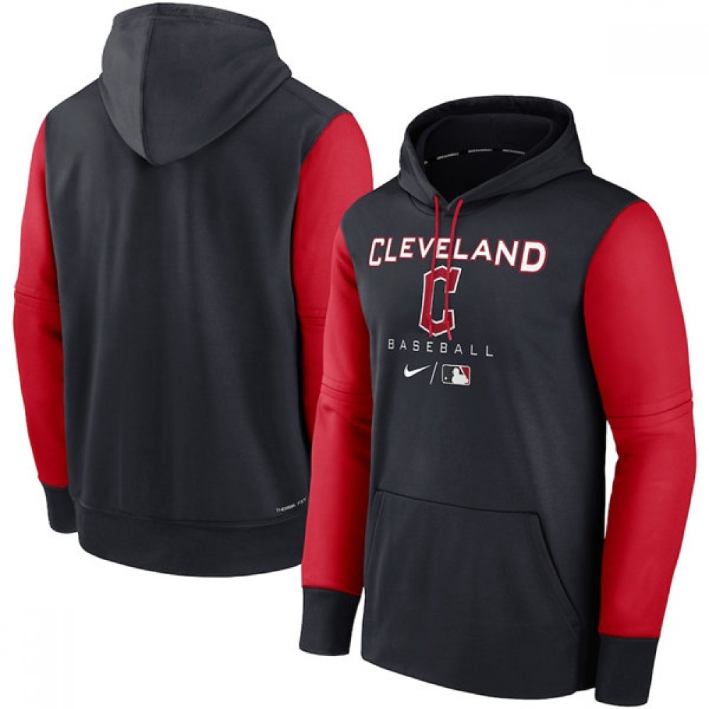 Men's Cleveland Guardians Black/Red Hoodie 1