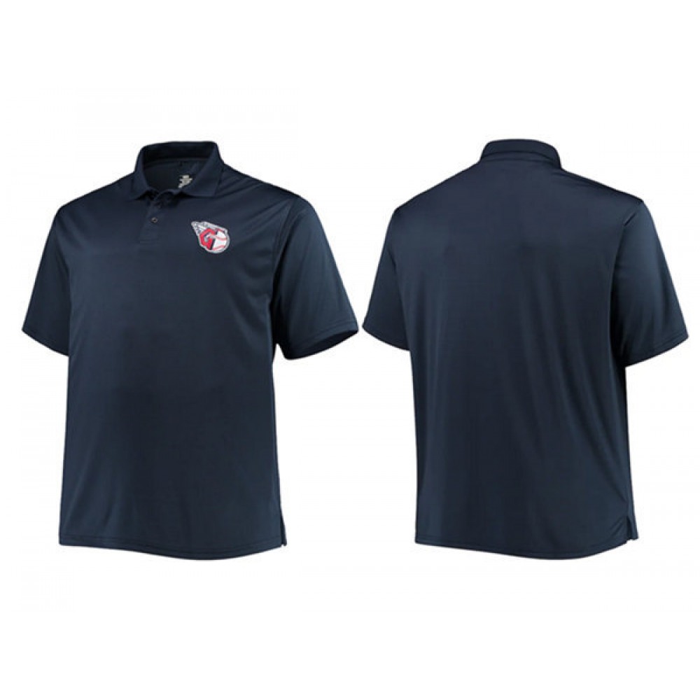Men's Cleveland Guardians Navy Big and Tall Two-Pack Polo T-Shirt 1