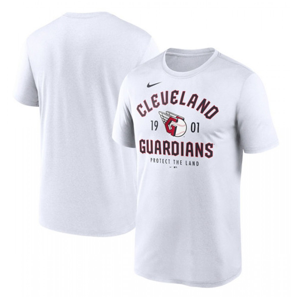 Men's Cleveland Guardians White T-Shirt 1