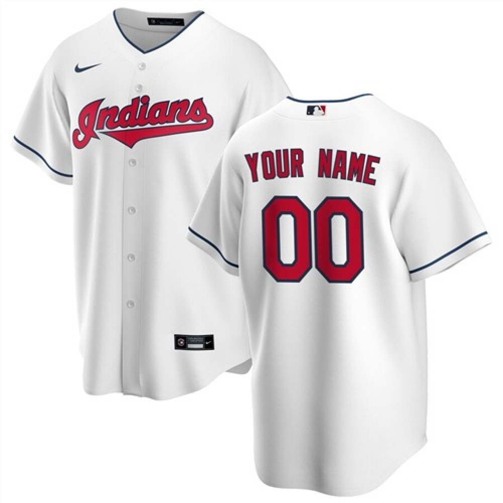 Men's Cleveland indians Customized Stitched MLB Jersey 1