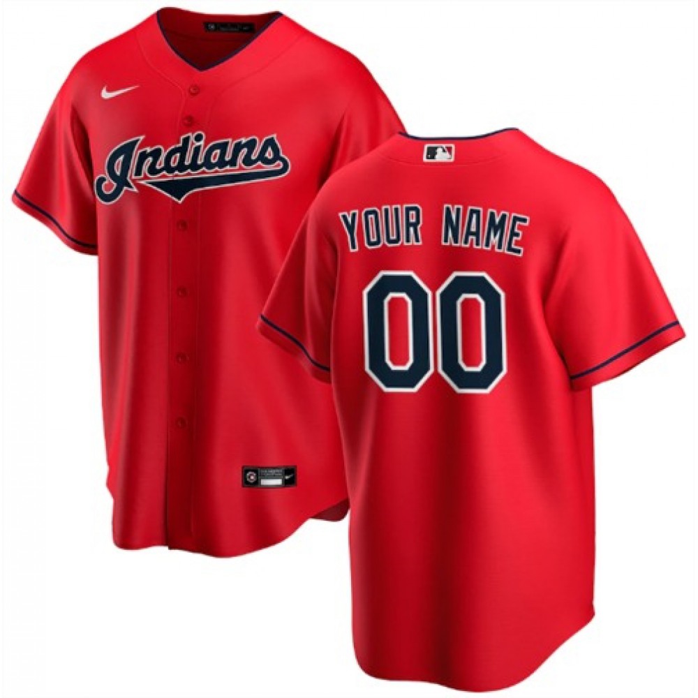 Men's Cleveland indians Customized Stitched MLB Jersey 1