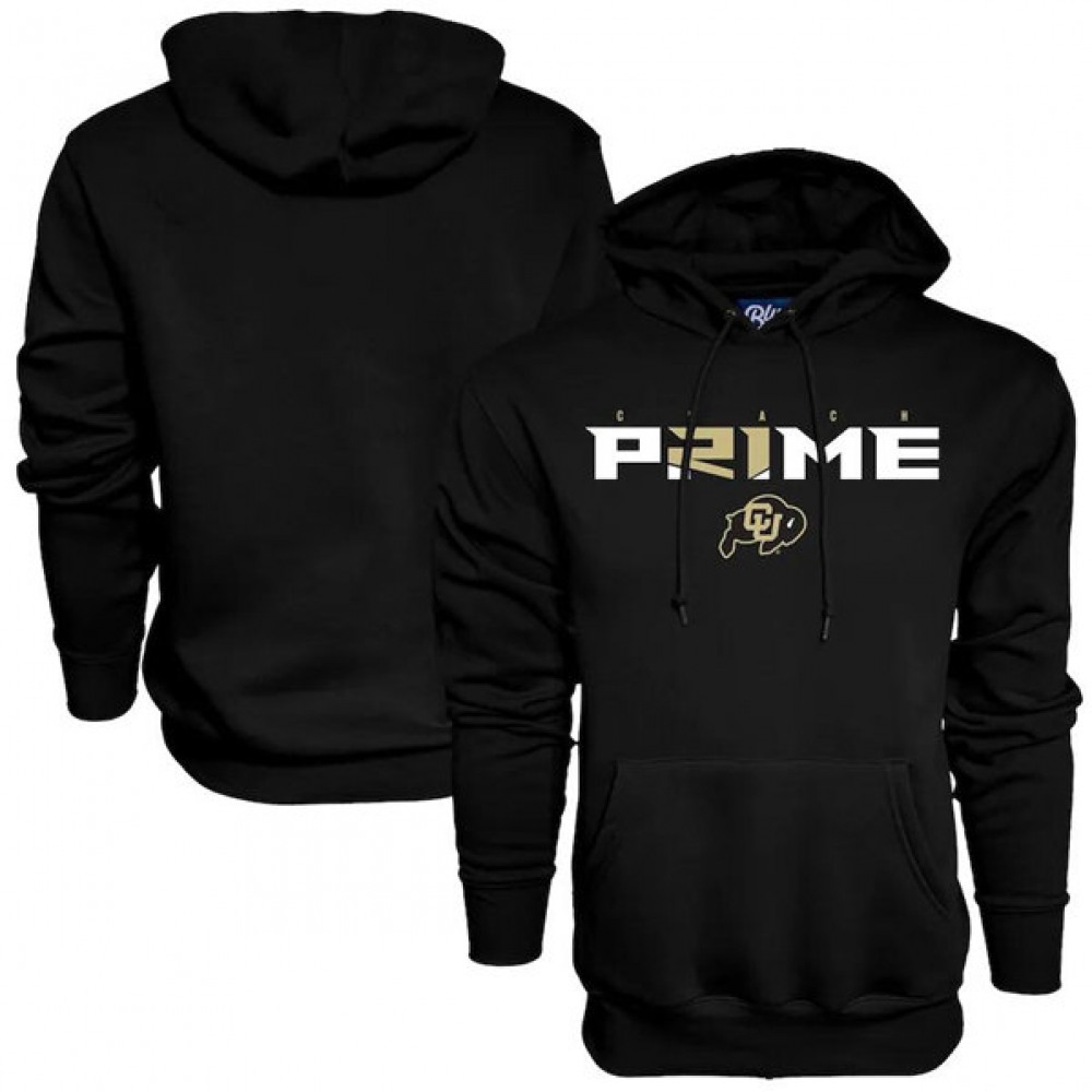 Men's Colorado Buffaloes Black Coach Prime Pullover Hoodie 1