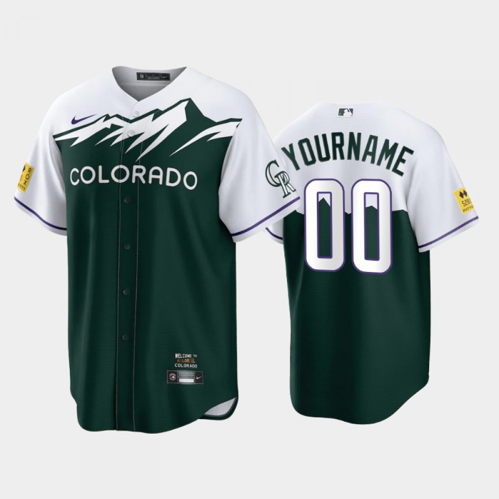 Men's Colorado Rockies ACTIVE Player Custom 2022 Green City Connect Stitched Baseball Jersey 1