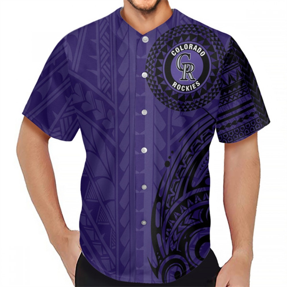 Men's Colorado Rockies Purple Baseball Jersey 1