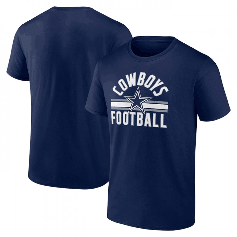 Men's Dallas Cowboys Navy Arch Stripe T-Shirt 1