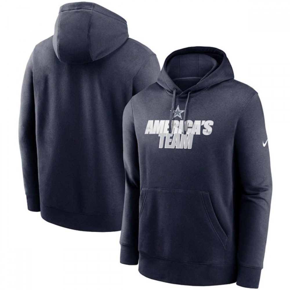 Men's Dallas Cowboys Navy Fan Gear Local Club Pullover Hoodie 1