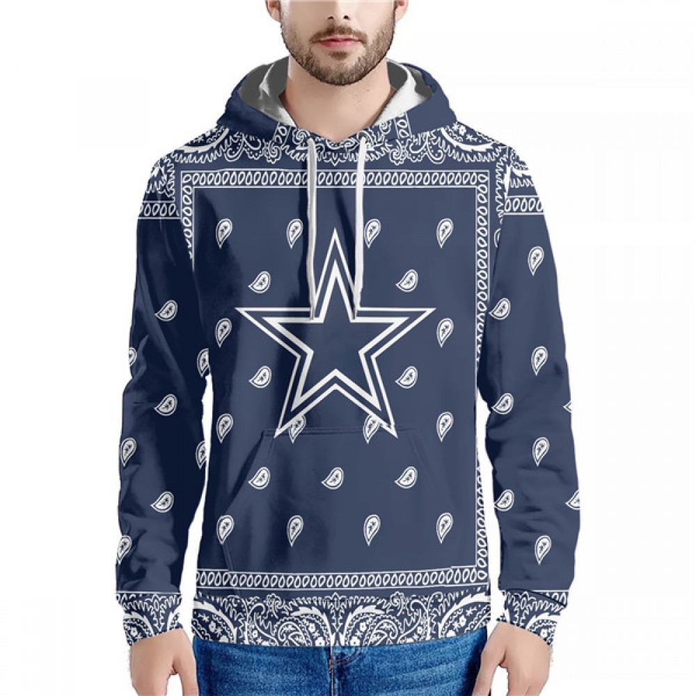 Men's Dallas Cowboys Navy Pullover Hoodie 1