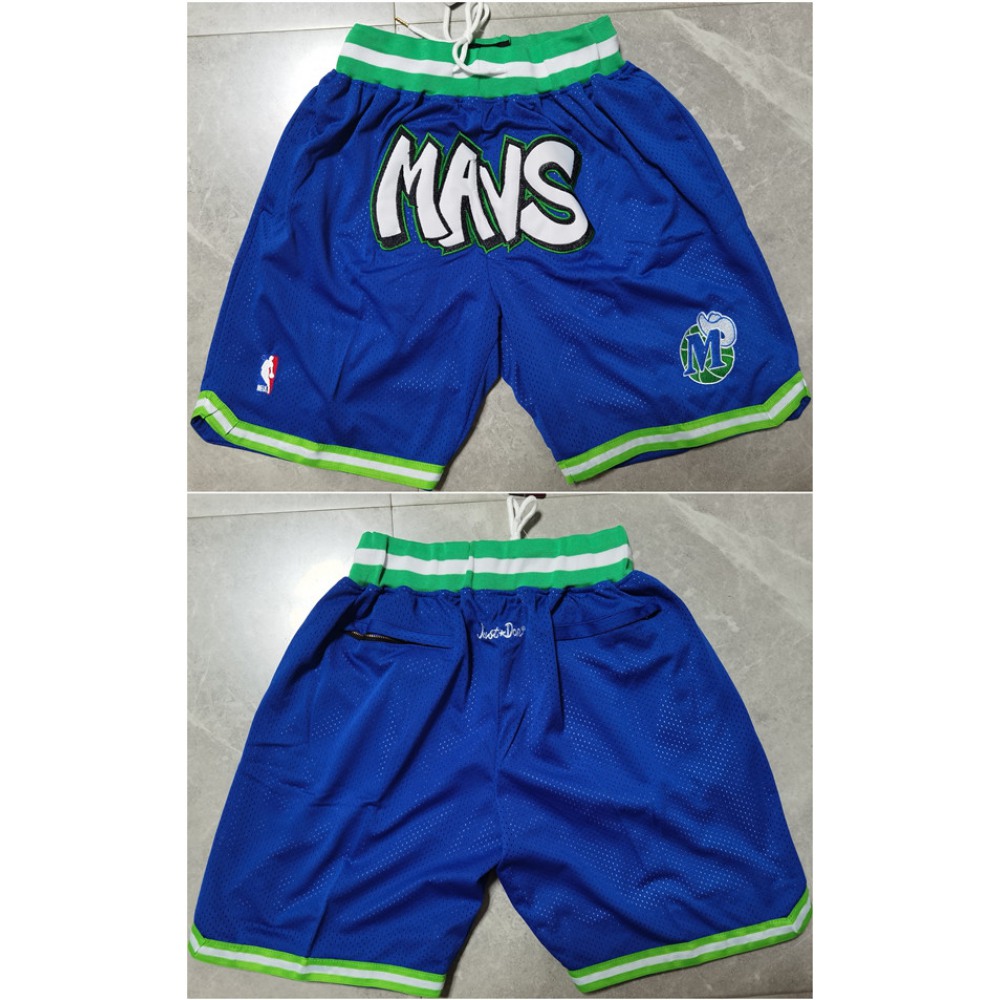Men's Dallas Mavericks Blue Shorts (Run Small) 1