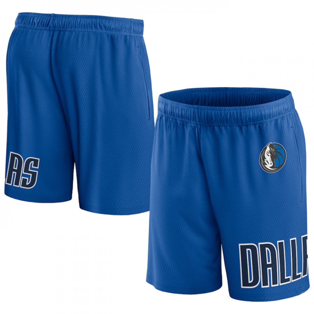 Men's Dallas Mavericks Royal Free Throw Mesh Shorts 1