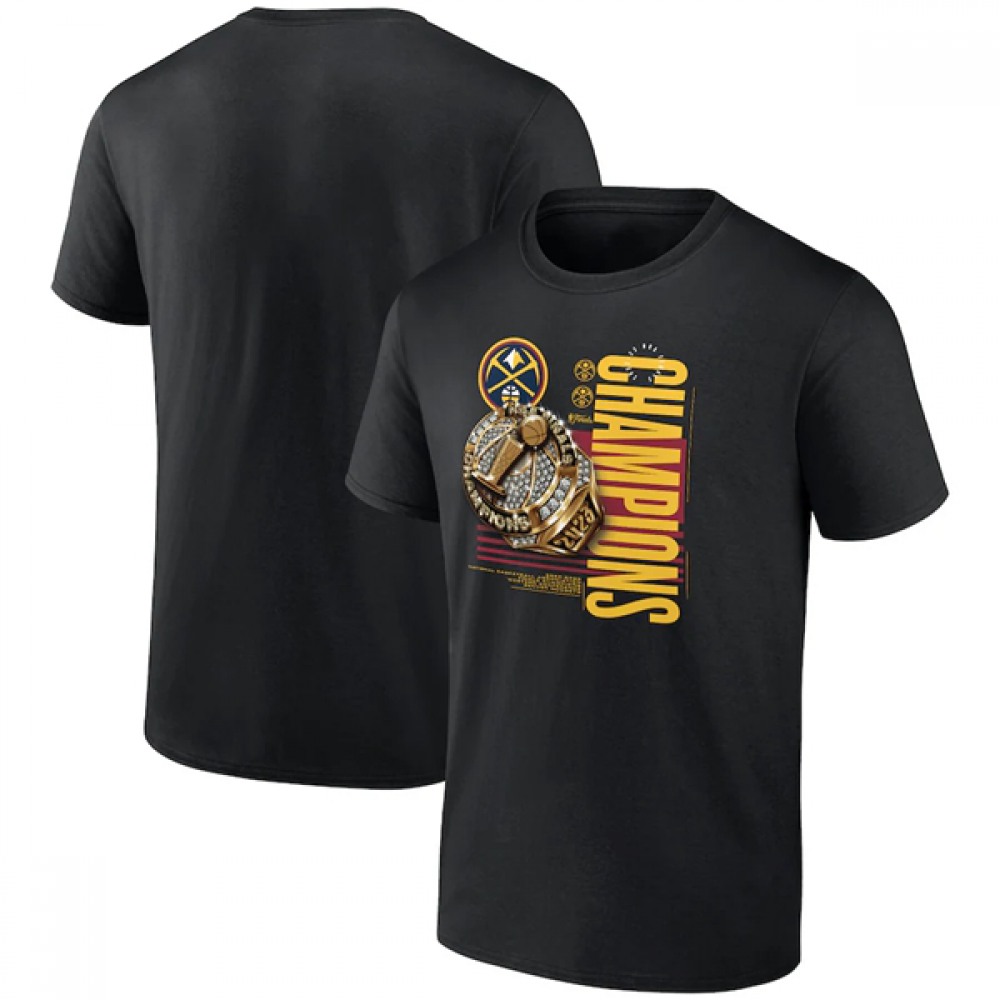 Men's Denver Nuggets Black 2023 Champions Slam Graphic T-Shirt 1