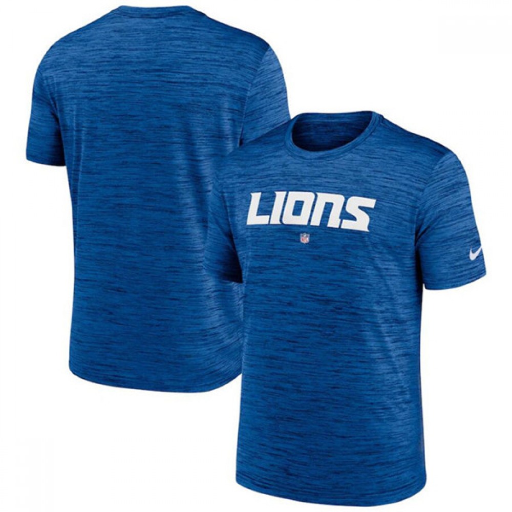 Men's Detroit Lions Blue Velocity Performance T-Shirt 1
